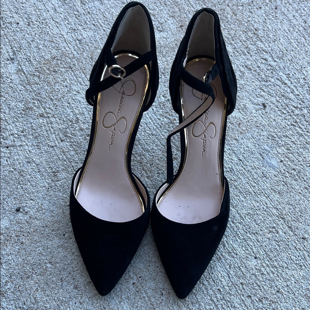 Jessica Simpson Black Strappy Heels